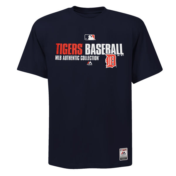 MLB Men Majestic Detroit Tigers Team Favorite Big  Tall TShirt  Navy Blue->->Sports Accessory